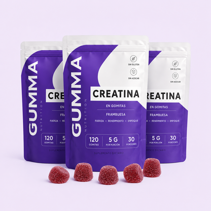 GUMMA GOMITAS DE CREATINA® Más fuerza para entrenar y para tu día.