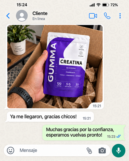 GUMMA GOMITAS DE CREATINA® Más fuerza para entrenar y para tu día.