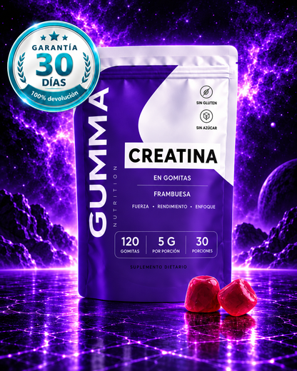 GUMMA GOMITAS DE CREATINA® Más fuerza para entrenar y para tu día.