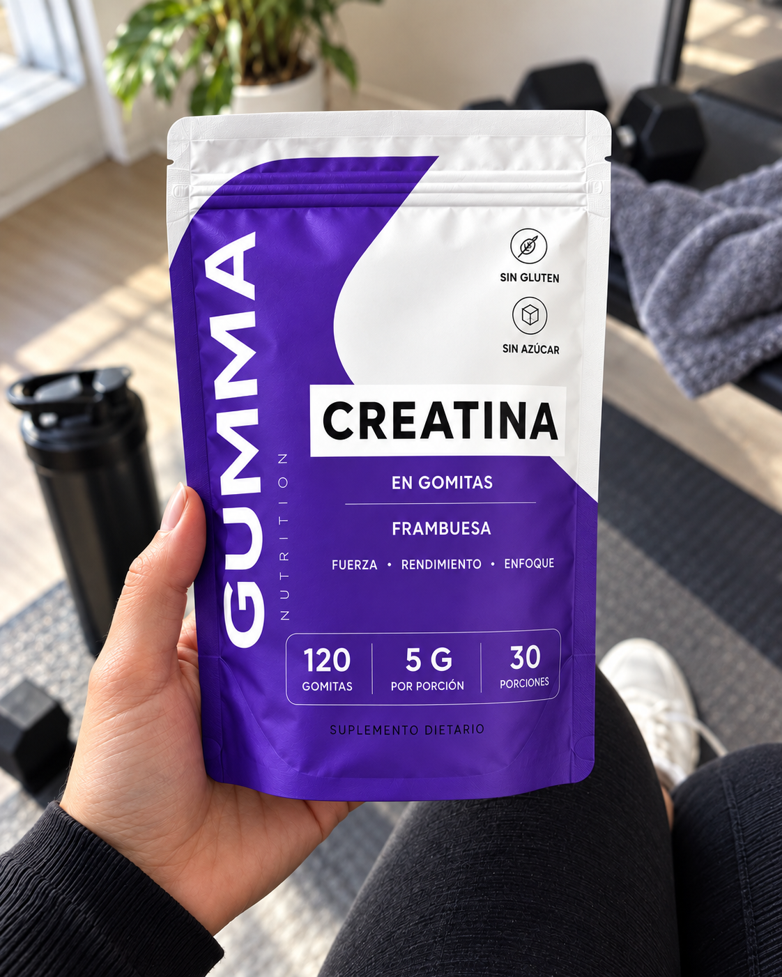 GUMMA GOMITAS DE CREATINA® Más fuerza para entrenar y para tu día.